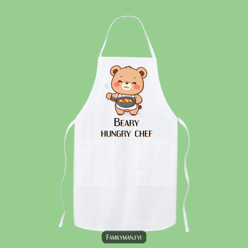 Funny Bear Chef Apron - Happy Apron Cook Wear