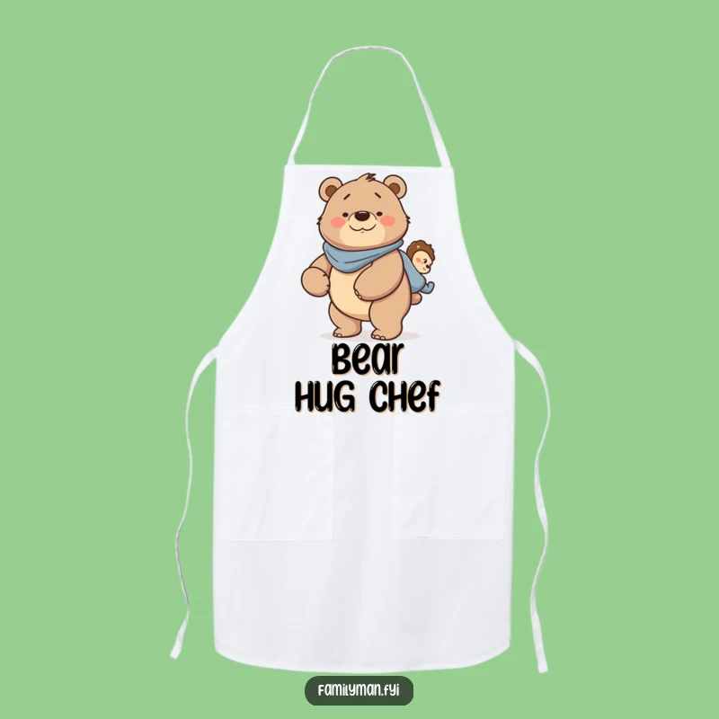 Funny Dad Bear Apron - Strong Papa Bear for Kitchen Adventures Gift