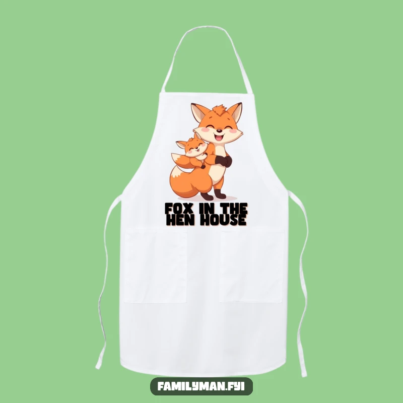 Funny Fox Dad Apron: Companion Kitchen Wear, Ideal Family Gift