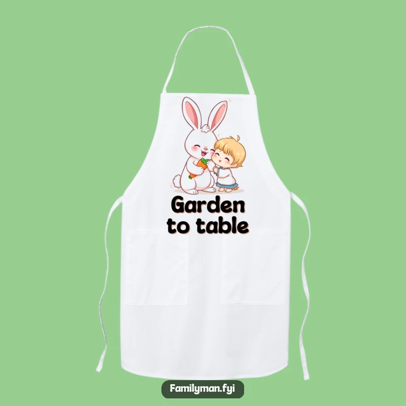 Funny Rabbit & Child Apron: Cook with Wholesome Charm