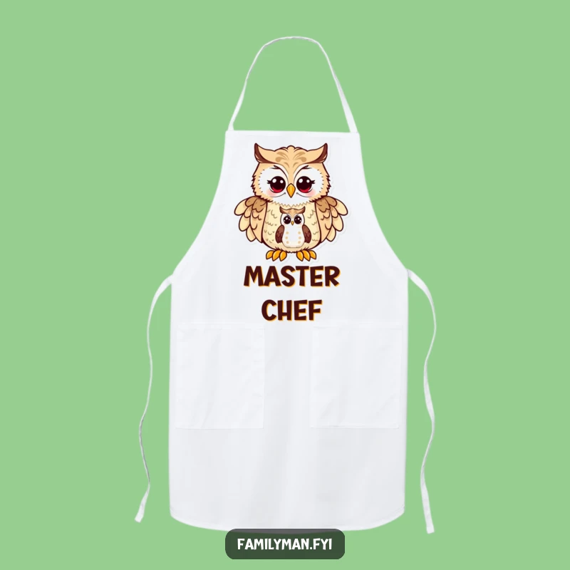 Funny Dad Owl Apron - Guiding Light for Your Culinary Journey Gift