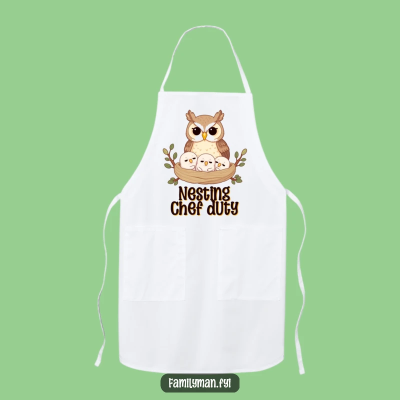 Funny Owl Chef Apron: Kitchen Humor and Funny Gift for Cooks!