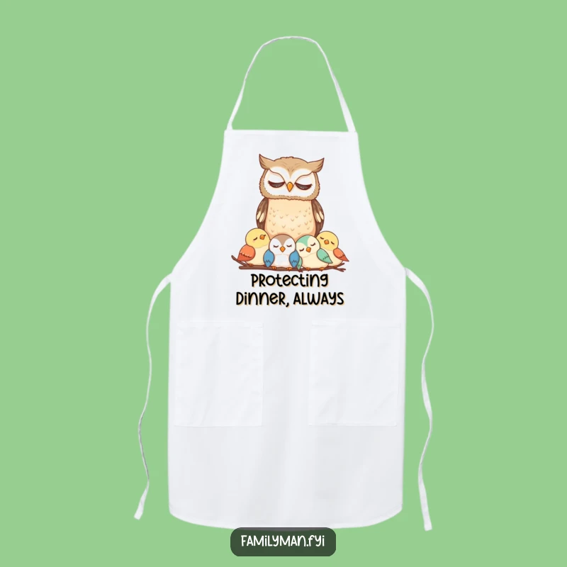 Funny Owl Chef Apron - Humorous Kitchen Gift for Aspiring Cooks