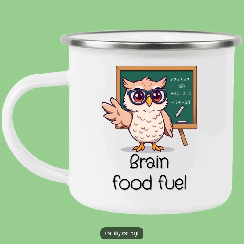 Funny Owl Professor Camping Mug: Adventure and Brains for Outdoor Fun
