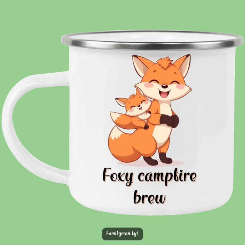 Funny Fox Dad Camping Mug: Companion Adventure Gift, Humorous