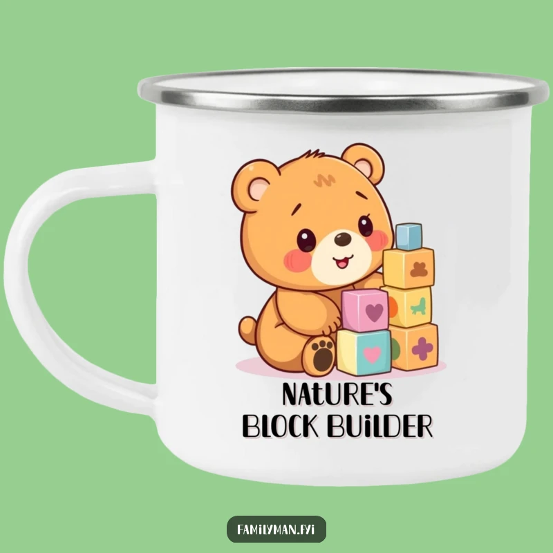 Funny Bear Cub Camping Mug: Adventure Gift for Playful Campers