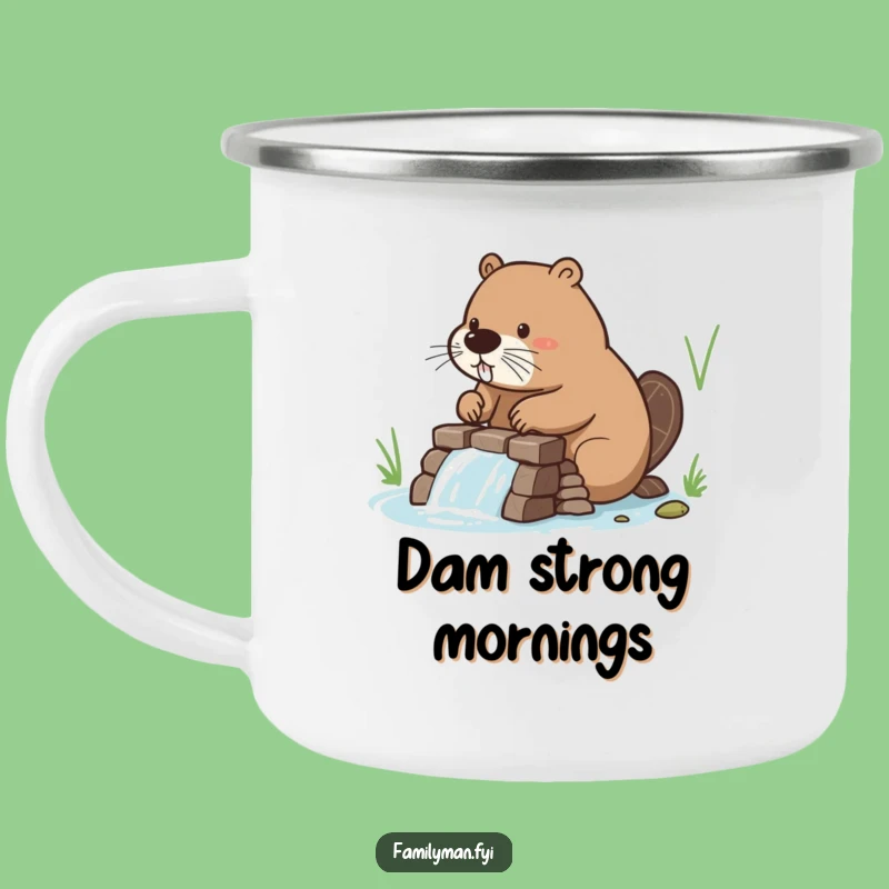 Funny Beaver Dam Campfire Mug - Durable & Hilarious Outdoor Builder Gift