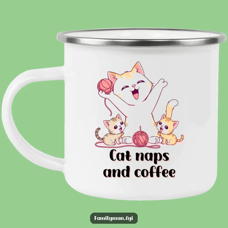 Funny Cat Dad Camping Mug: Playtime Pal Adventure Gift, Humorous