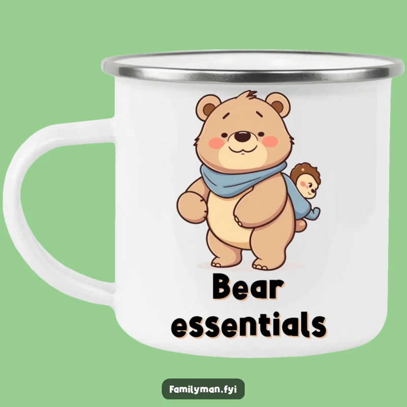 Funny Dad Bear Camping Mug - Strong Papa Bear for Outdoor Rides Gift