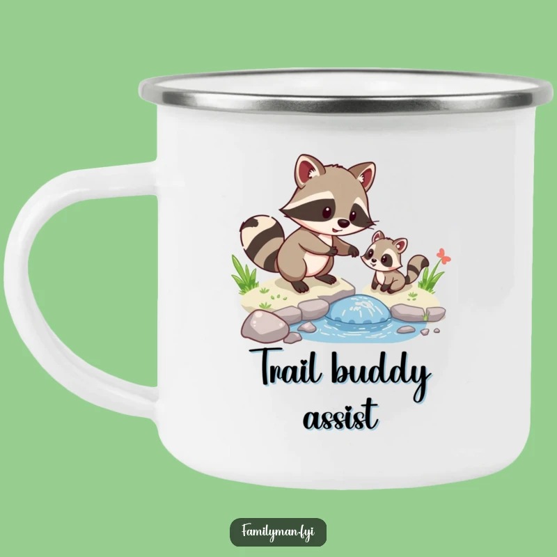 Funny Raccoon Helper Camping Mug: Adventure and Kindness for the Outdoors
