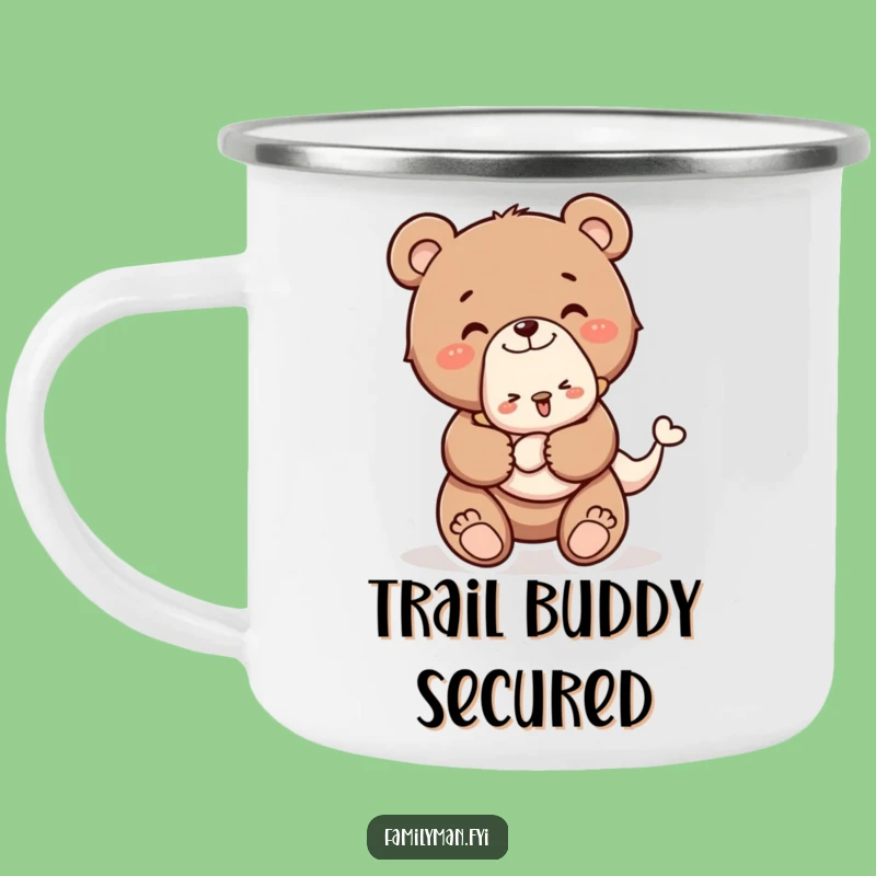 Funny Piggyback Bear Cub Camping Mug: Adventure-Ready Companionship