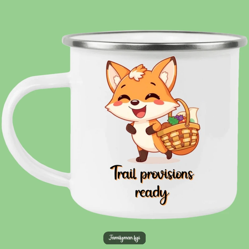 Funny Fox Picnic Camping Mug: Outdoor Joy with a Satisfied Grin