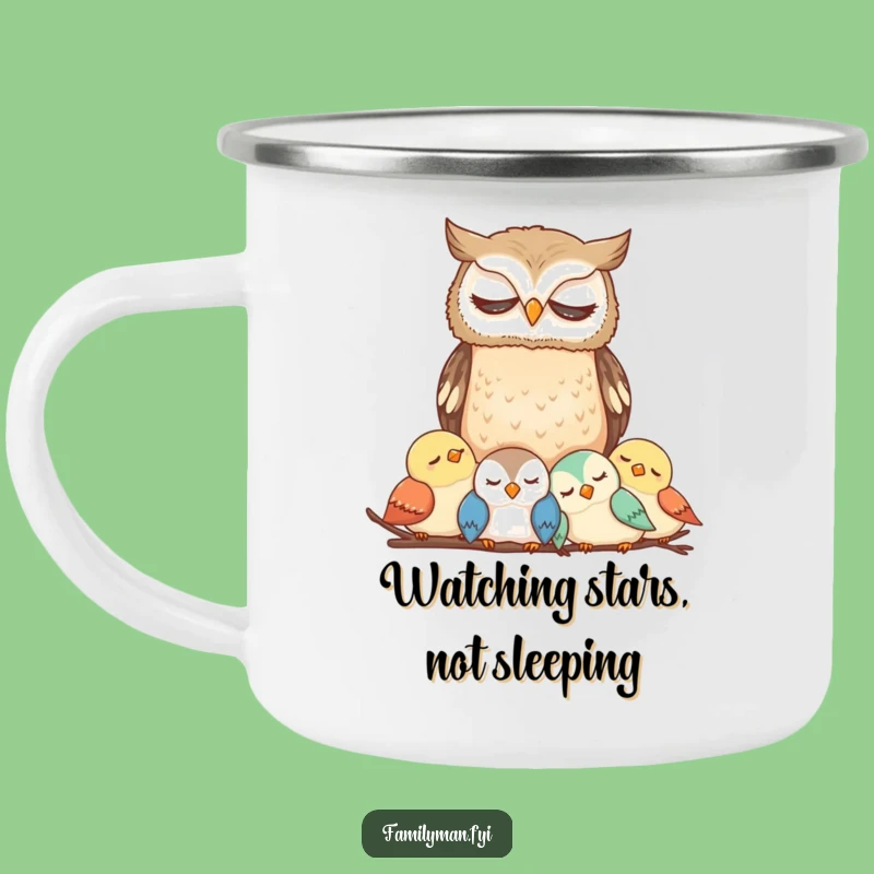 Funny Owl Campfire Mug - Durable & Hilarious Outdoor Gift Companion
