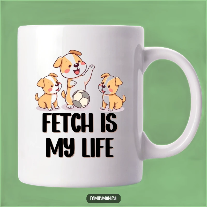 Funny Dog & Puppies Ball Mug: Hilarious Playtime Fun Gift