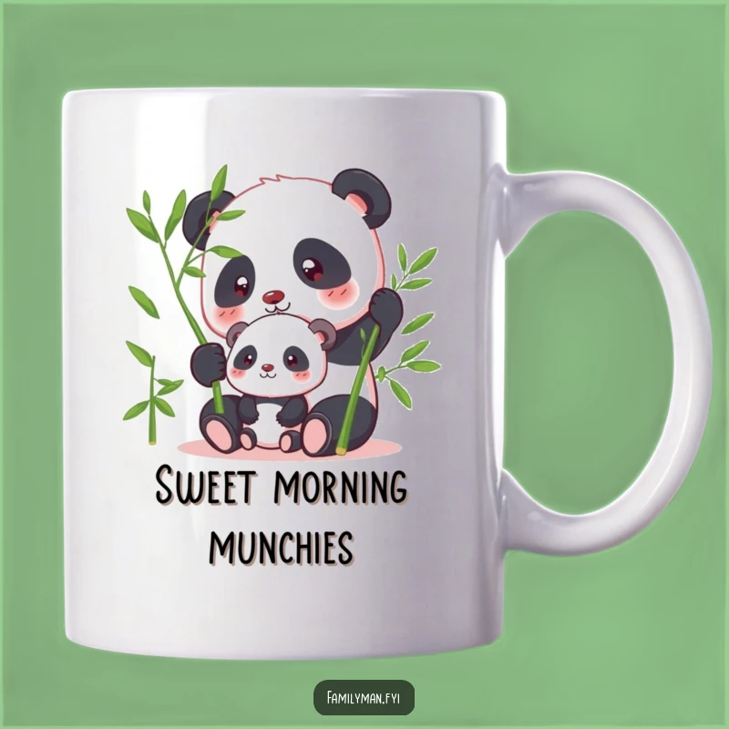 Funny Panda Sharing Bamboo Mug: Calm Humor, Perfect Gift for Peace Lovers