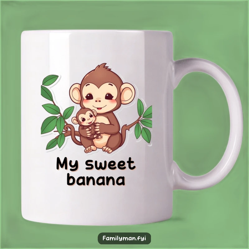 Funny Monkey Family Mug: Sweetest Gift for Loving Parents & Monkeys