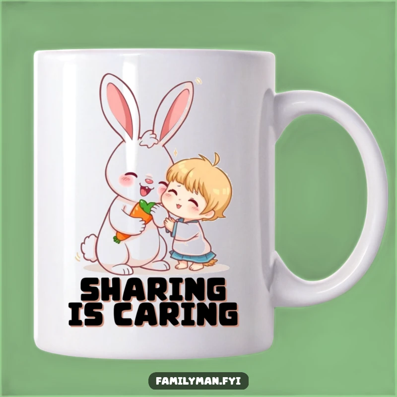 Funny Rabbit & Child Carrot Mug: Wholesome & Hilarious Gift