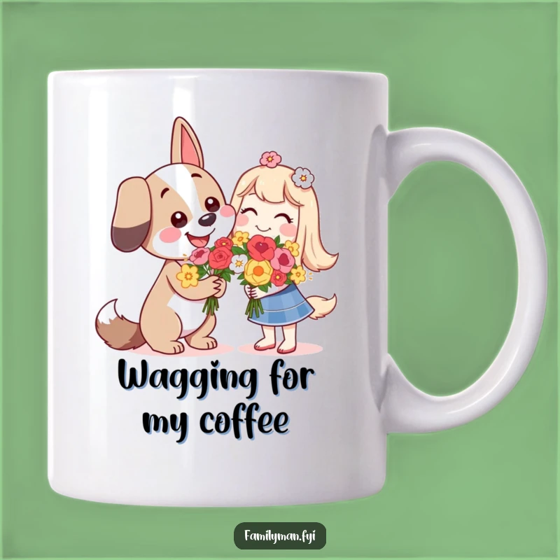 Funny Dog Love Mug - Sweet Flower Gift for Pet Lovers