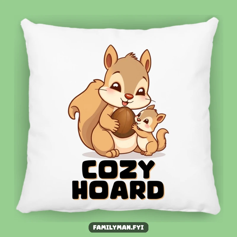 Funny Dad Squirrel Pillow - Cozy Comfort with Fatherly Sharing Gift