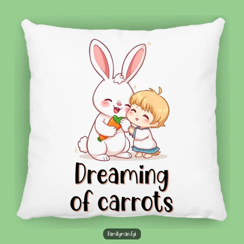 Funny Rabbit & Child Pillow: Cozy Comfort with Sweet Charm
