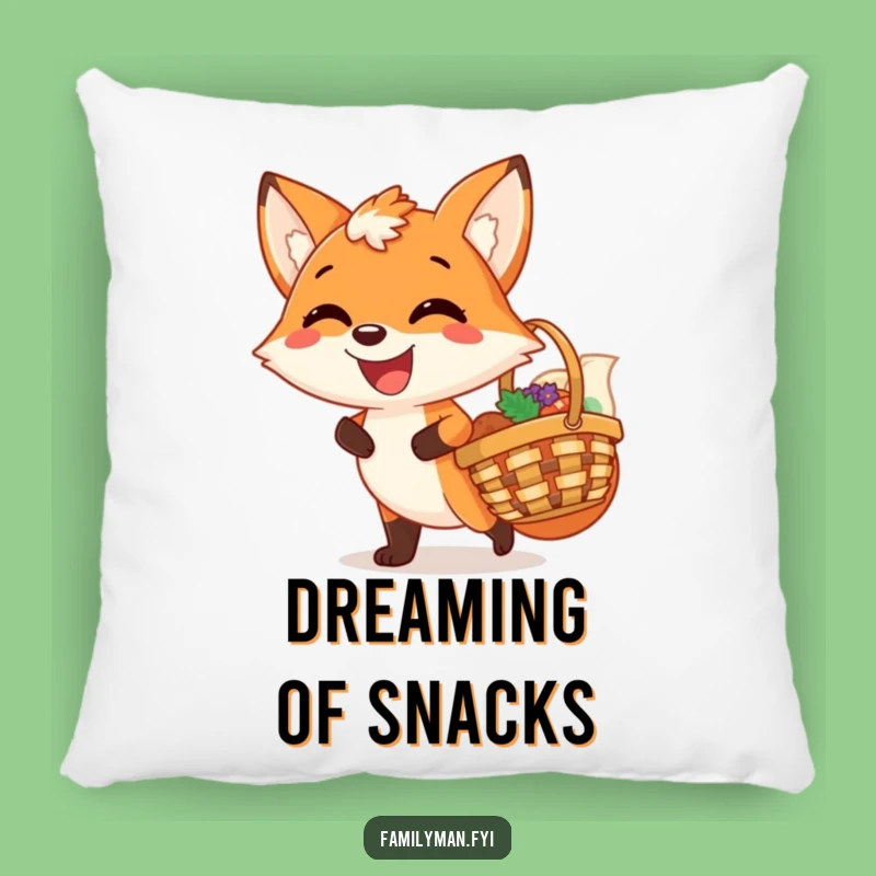 Funny Fox Picnic Pillow: Cozy Comfort with a Grinning Woodland Friend