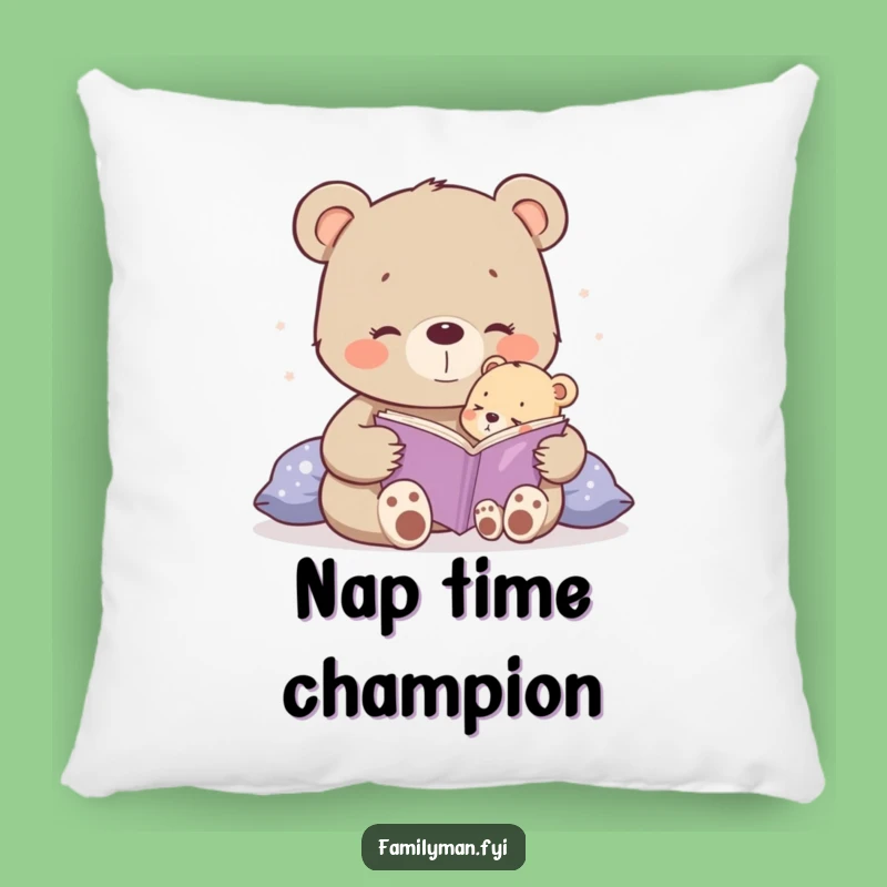 Funny Bear Pillow - Soft & Sweet Story Accent for Cozy Comfort
