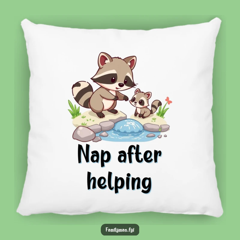 Funny Raccoon Pal Pillow: Cozy Comfort with a Kind Character