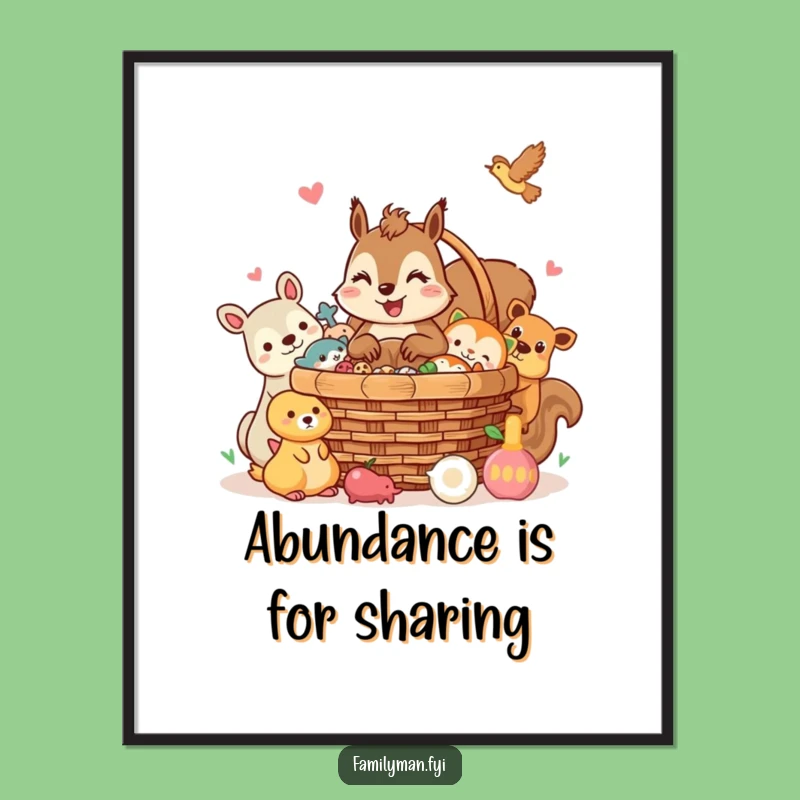 Funny Squirrel Wall Art: Picnic Gathering, Instant Download Funny Gift for Art Lovers