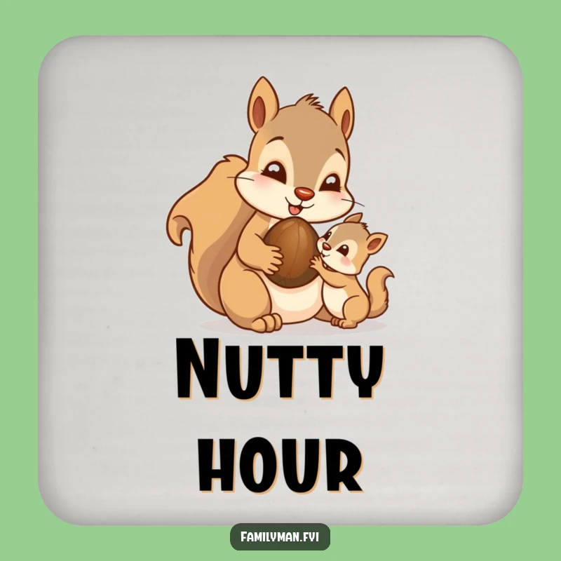 Funny Dad Squirrel Coaster - Protect Surfaces with Generous Love Gift