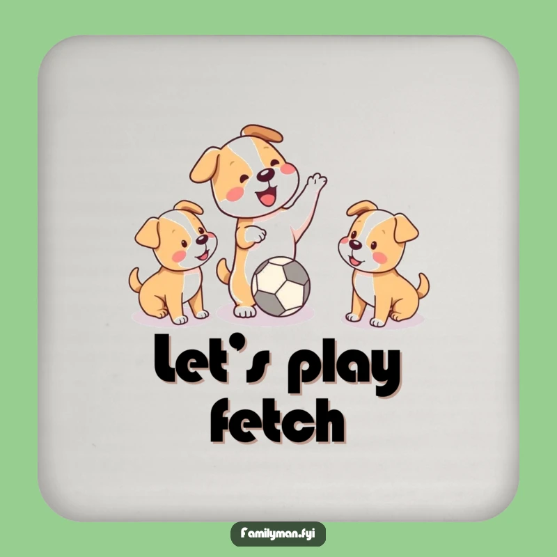 Funny Dog & Puppies Coaster: Protect Surfaces with Playful Paws