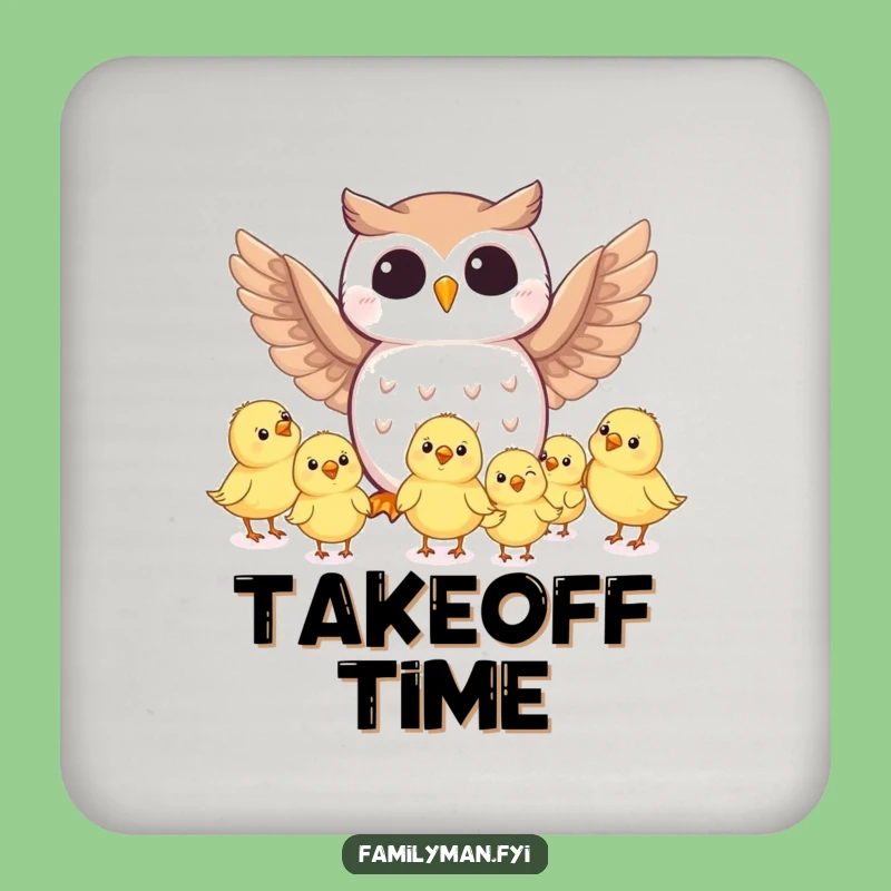 Funny Owl Protects Your Table Coaster - Whimsical & Hilarious Gift