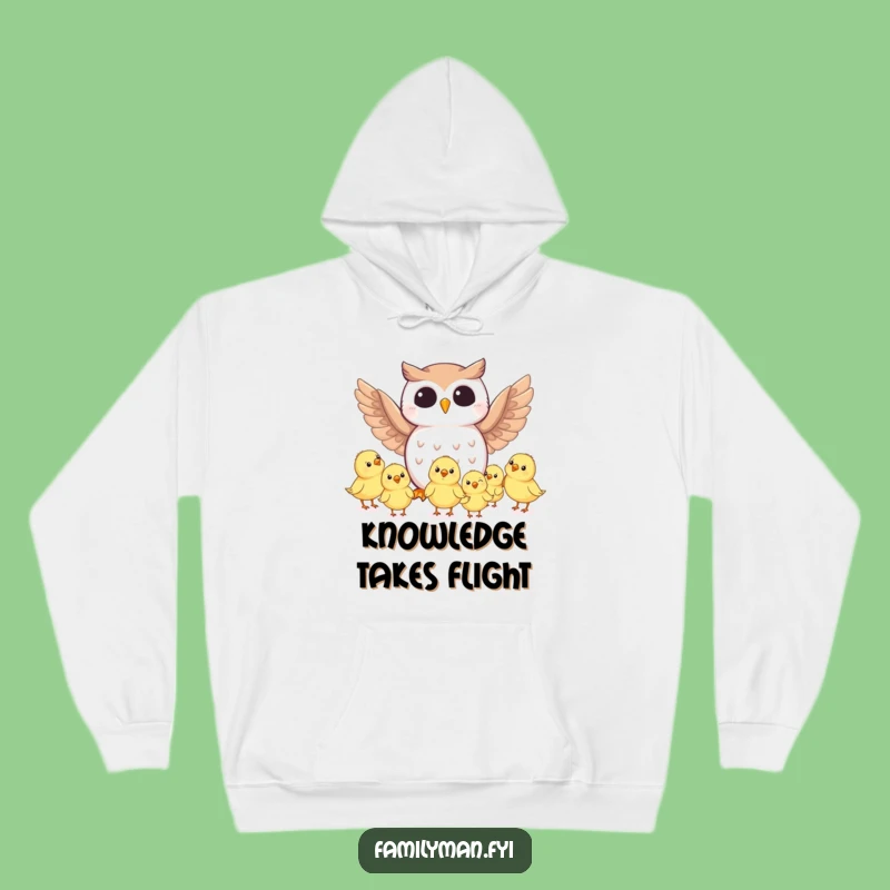 Cozy Funny Owl Flying Academy Hoodie - Warm & Hilarious Gift
