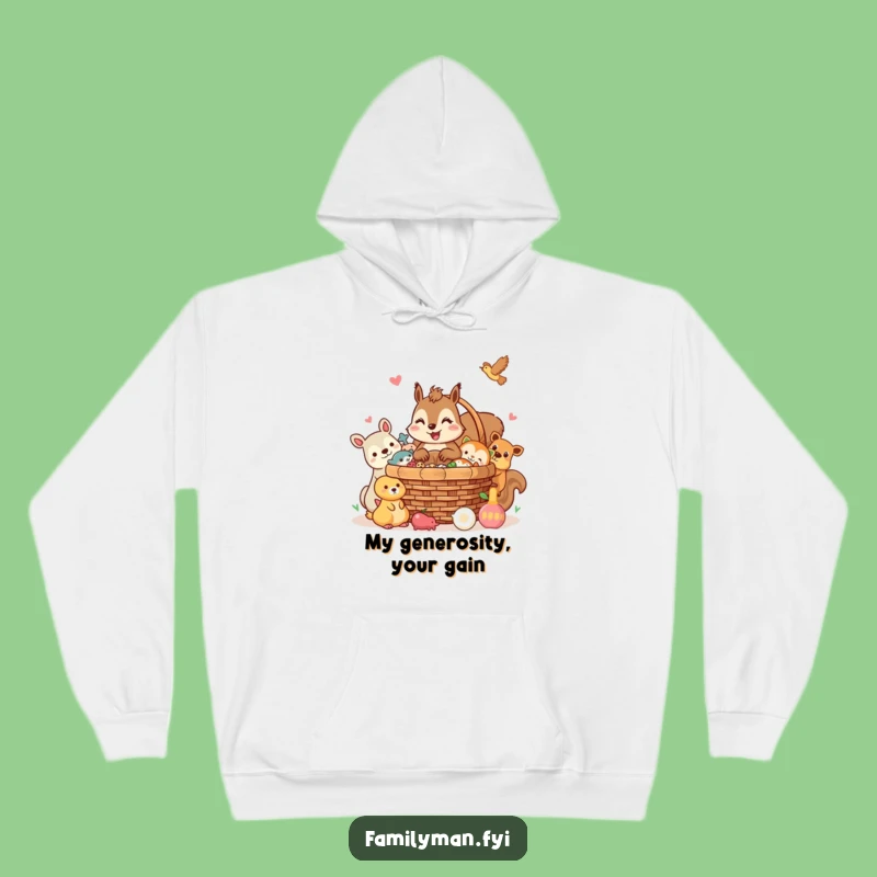 Funny Squirrel Hoodie: Picnic Fun, Cozy Friendship, Perfect Funny Gift