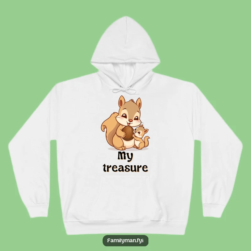 Funny Dad Squirrel Hoodie - Cozy Generosity of Fatherly Sharing Gift