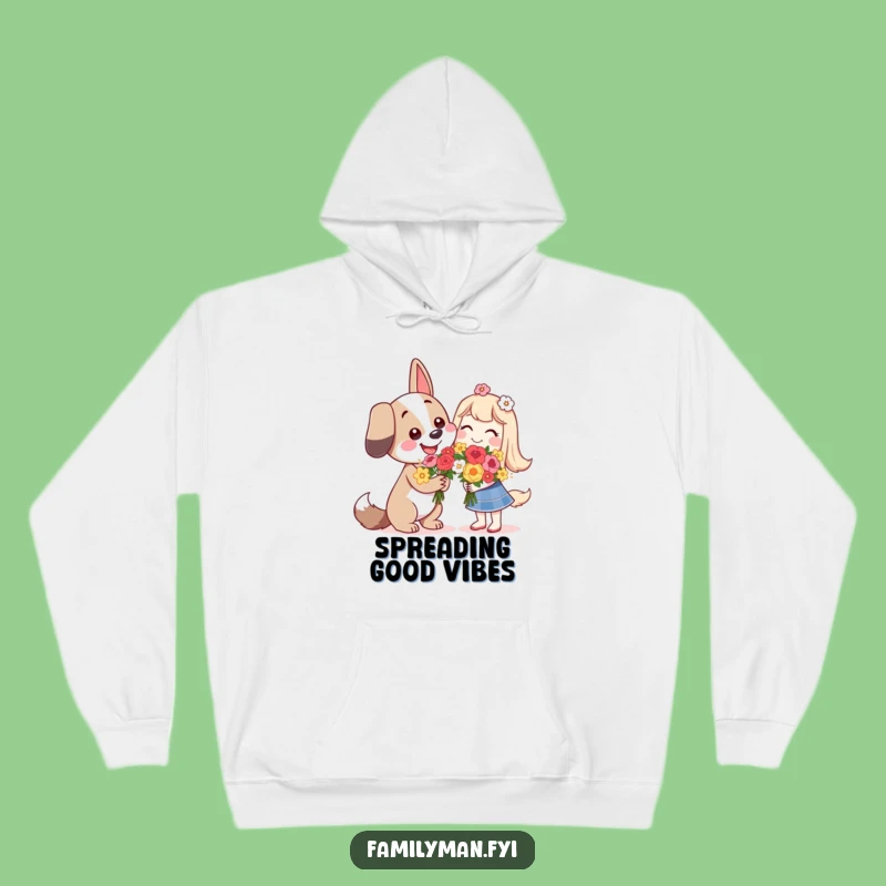 Funny Dog Love Hoodie - Cozy Sweet Flower Sweatshirt