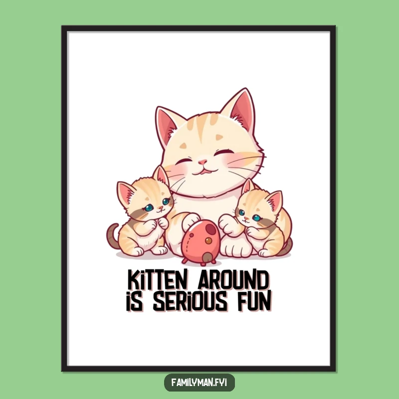 Free Printable Cat Dad Wall Art: Funny Feline Play Decor Download