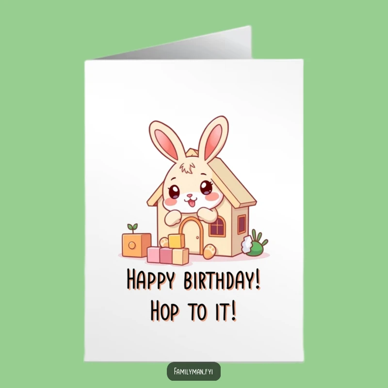 Free Printable Bunny Builder Birthday Card - Fun Downloadable Gift Construction Theme