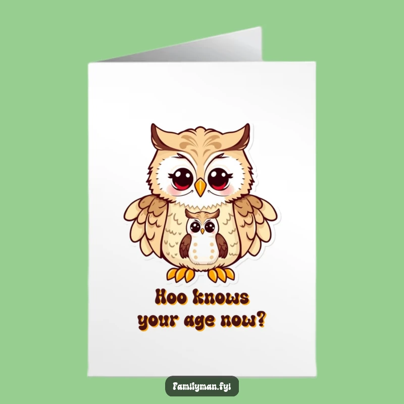 Free Printable Birthday Card: Owl Dad & Owlet Map - Cute Downloadable Gift!