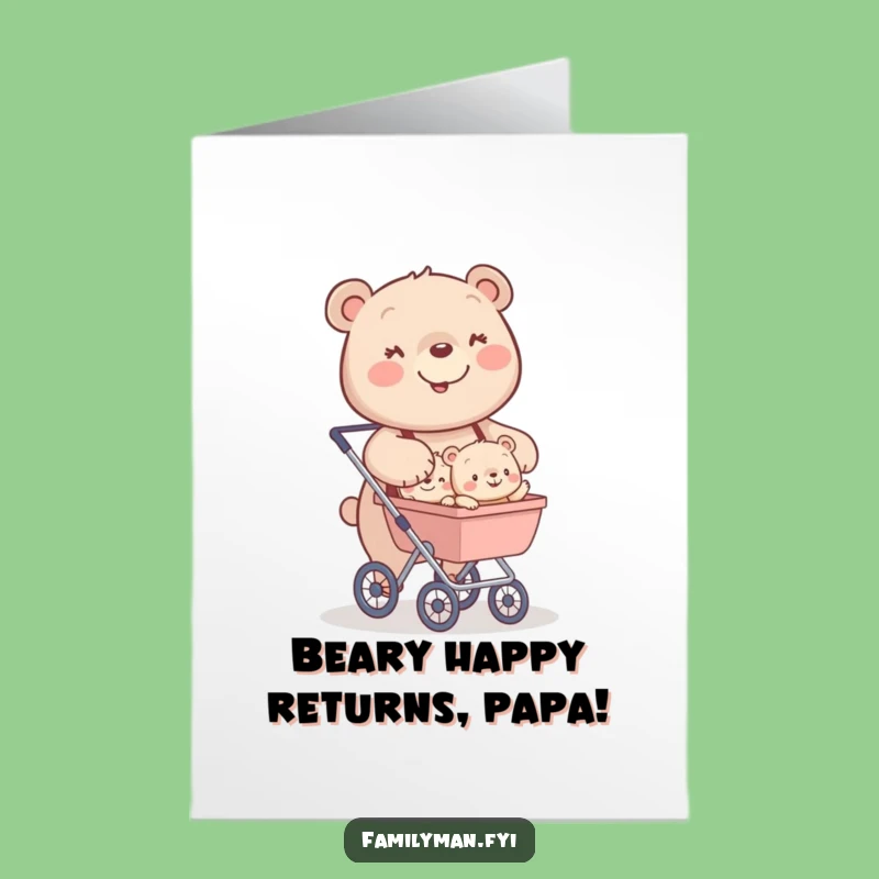 Sweet Free Printable Birthday Card: Bear's Cub Crew, Adorable Greeting