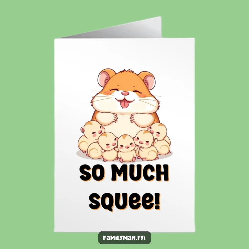 Free Printable Hamster Dad Congrats Card: Sweet Success Downloadable