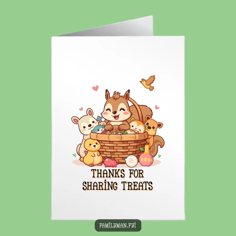 Free Printable Squirrel Thank You Card: Sweet Downloadable Gift for Sharing Thanks!