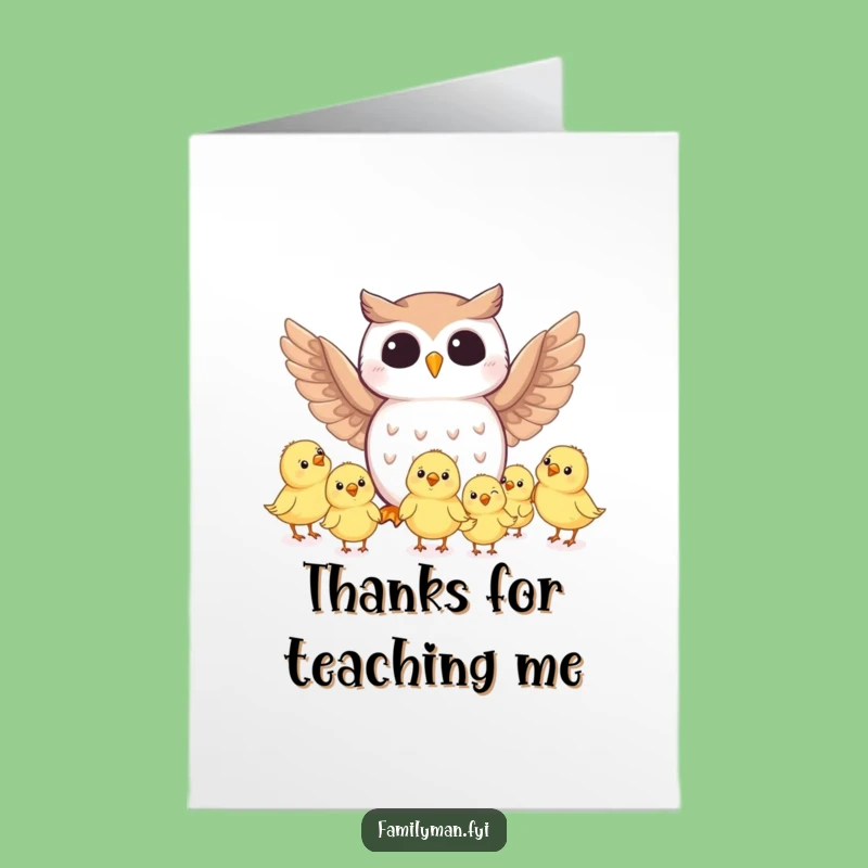Free Printable Thank You Card: Funny Owl Expressing Gratitude, Downloadable DIY Gift