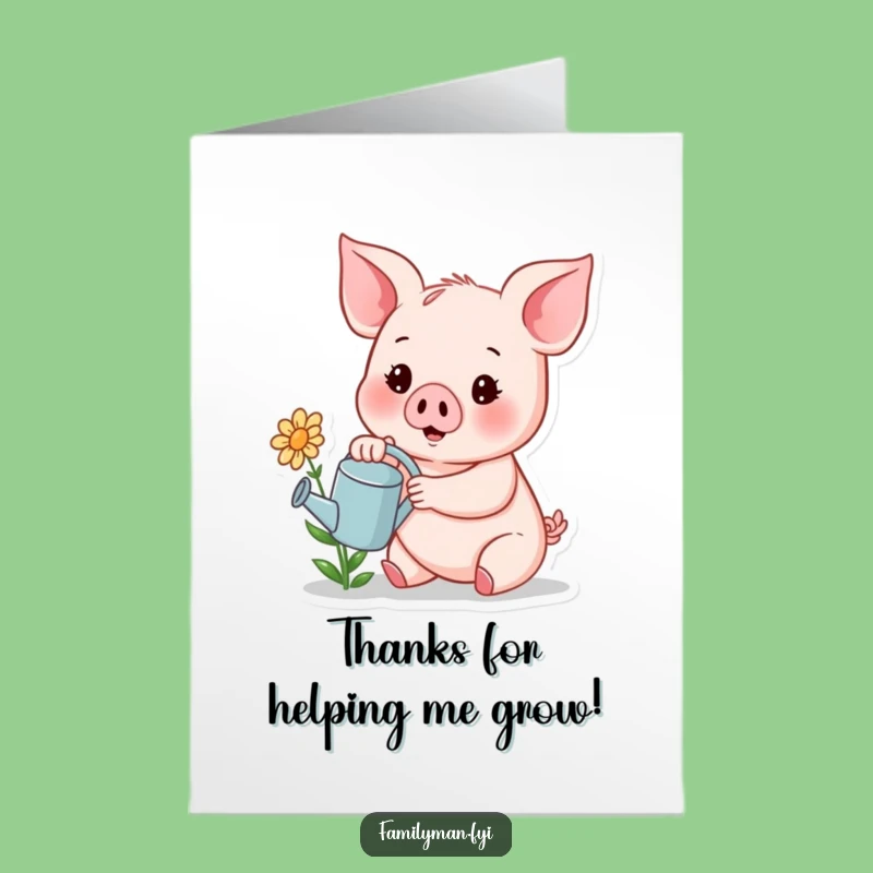 Free Printable Thank You Card: Piglet's Kind Care Downloadable Gift for Gratitude