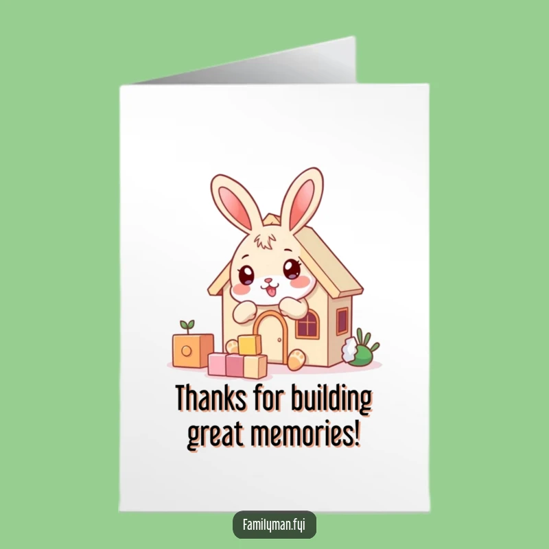 Free Printable Bunny Builder Thank You Card - Fun Downloadable Gift for Appreciation