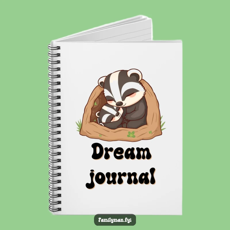 Funny Dad Badger Notebook - Journal Your Cozy Moments Gift