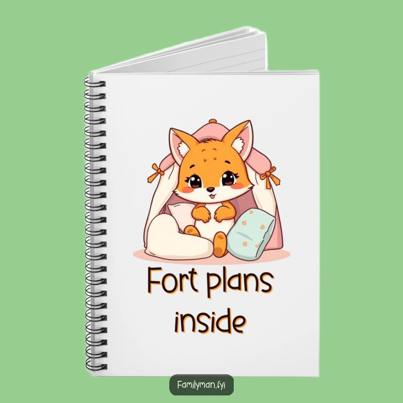 Funny Fox Cub Notebook: Pillow Fort Ideas, Creative & Humorous Journal Gift