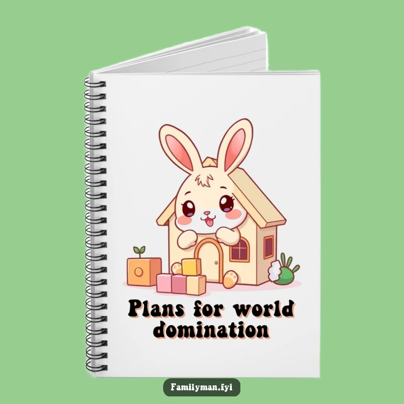 Funny Bunny Builder Notebook - Playful House Project Journal