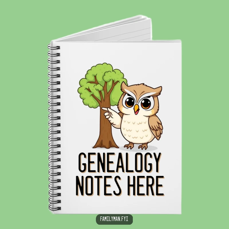 Funny Owl Notebook: Proud Family Tree Owl, Genealogy Journal Gift