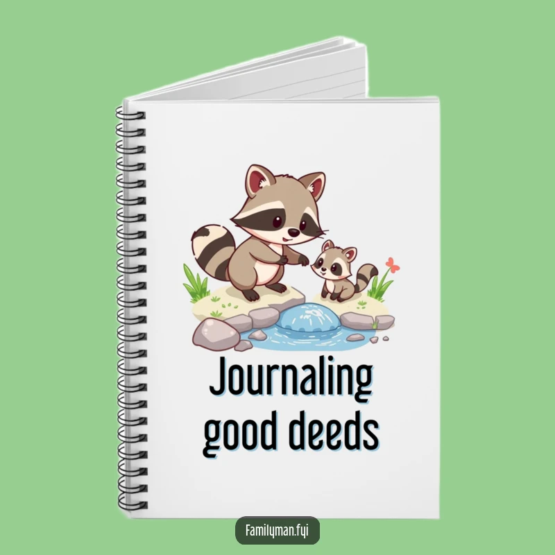 Funny Raccoon Helper Notebook: Lined Pages for Kind Thoughts and Ideas