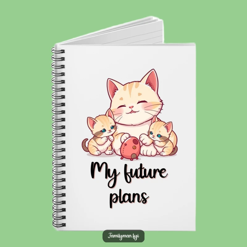 Funny Dad Cat Notebook: Proudly Watching Kittens, Journal Gift